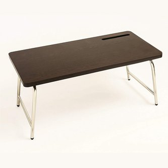 STAINLESS STEEL RIONA LAPTOP TABLE WITH INBUILT MOBILE STAND AND MOUSE PAD, FULL SIZE (SUNRISE) - I91