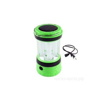PORTABLE LED WHITE LIGHT SOLAR AC POWERED RECHARGEABLE CAMPING LAMP LANTERN - K281