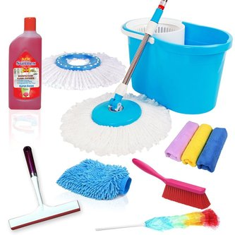 10 IN 1 COMBO PACK OF BEST SPIN MOP & BUCKET SYSTEM - C92